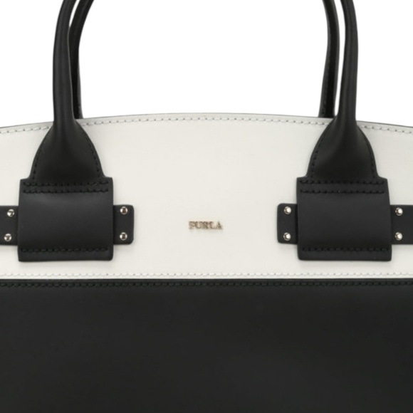 Furla Black and White Handbag. - Picture 4 of 11